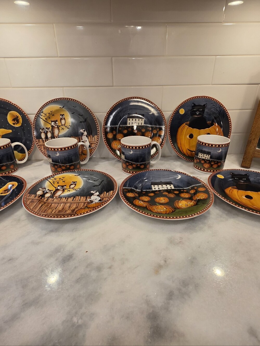 Cartier Halloween Ceramic Dinnerware - Black, Orange, Yellow